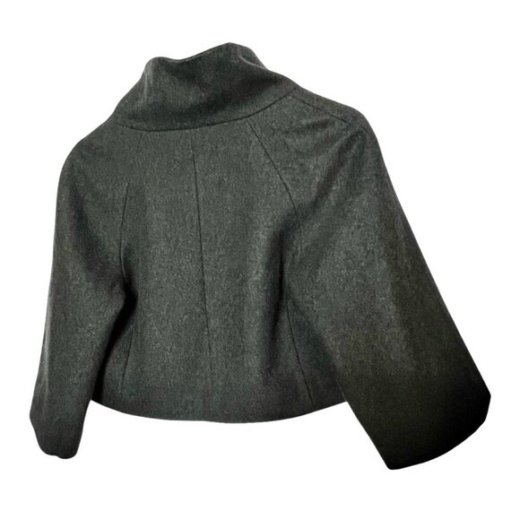 Toi & Moi Dark Grey Wool Cropped Jacket, Size Medium, Party Elegant Whimseycore - Picture 2 of 6